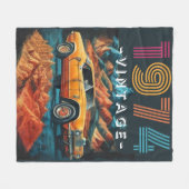  1974 coole auto fleece deken (Voorkant (Horizontaal))