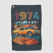  1974 coole auto golfhanddoek (Voorkant)
