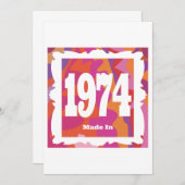 1974 - Gemaakt in 1974 Kaart (Voorkant / Achterkant)