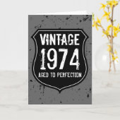  1974 gerijpt tot in de perfectie wenskaart mannen kaart (Gele Bloem)