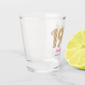 1974 Goud en Roze 50e verjaardag Shot Glass Shot Glas (Links)