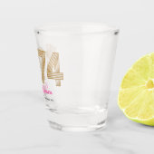 1974 Goud en Roze 50e verjaardag Shot Glass Shot Glas (Rechts)