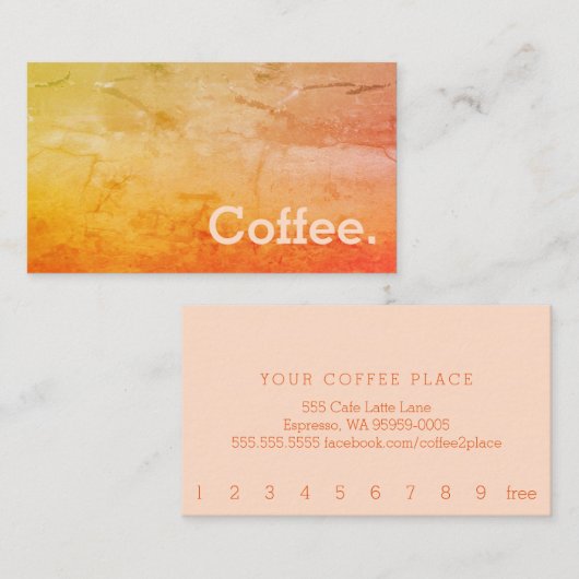 1974 Gradiënt Minimal Loyalty Coffee Punchcard (Voorkant / Achterkant)