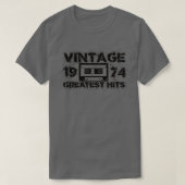 1974 Grootste Hits Zwart T-shirt (Design voorkant)