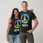 1974 jaar Reunion Jubileum Hippie Peace S T-shirt (Unisex)