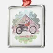 1974 Klassieke motorfiets Yamaha 250 Metalen Ornament (Links)