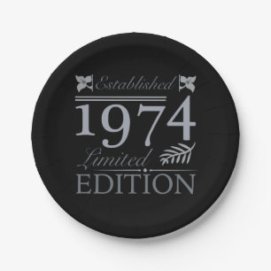 1974 Limited Edition 50 jaar oud Papieren Bordje