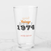  1974 Limited Edition 50th Birthday Gift Glas (Voorkant)