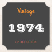  1974 Limited Edition 50th Birthday Gift Kartonnen Onderzetters (Voorkant)