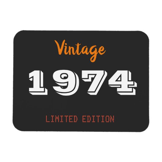  1974 Limited Edition 50th Birthday Gift Magneet (Horizontaal)