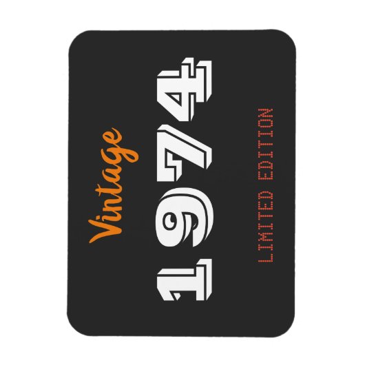 1974 Limited Edition 50th Birthday Gift Magneet (Verticaal)