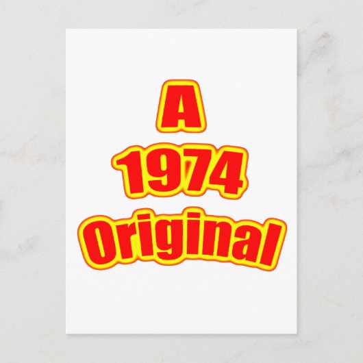 1974 Origineel rood Briefkaart (Voorkant)