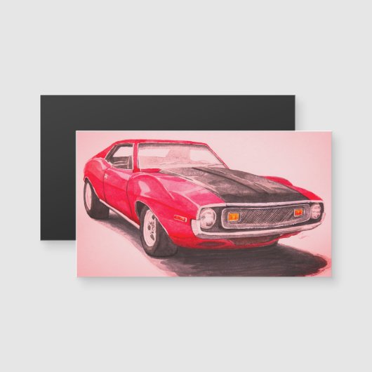 1974 Red Javelin Magnet (Voorkant / Achterkant)