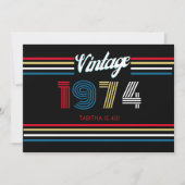 1974  Retro Stripe Cassette Primaire kleuren Kaart (Voorkant)