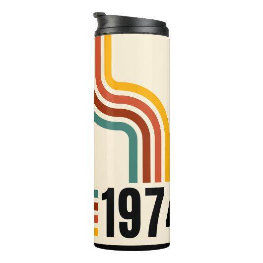 1974 Retro  thermische getumbler Thermosbeker (Geroteerd rechts)