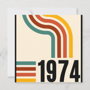 1974 Retro Vintage Poster 50e Verjaardag Kaart