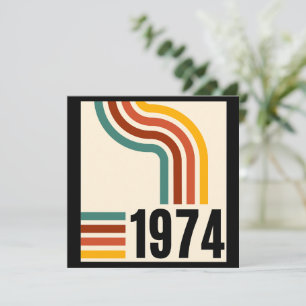 1974 Retro Vintage Poster 50ste Verjaardag Kaart