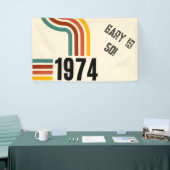 1974 Retro Vintage Poster 50ste verjaardag Spandoek (Beurs)