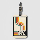 1974 Retro Vintage Poster Bagagelabel (Voorkant (verticaal))