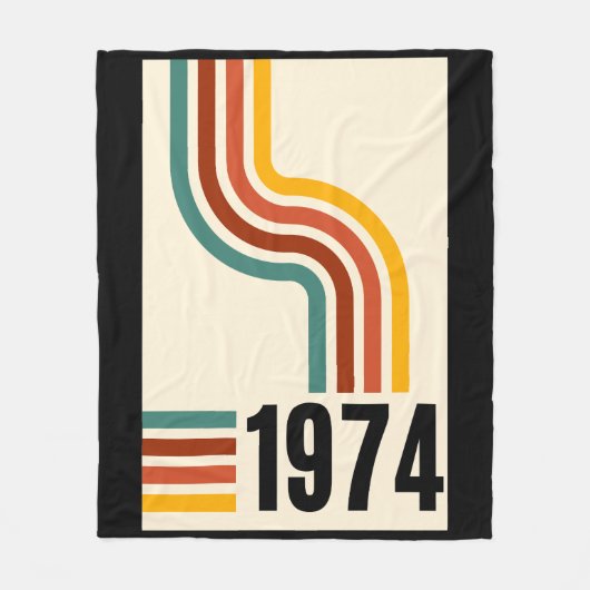 1974 Retro Vintage Poster Fleece Blanket Deken (Voorkant)