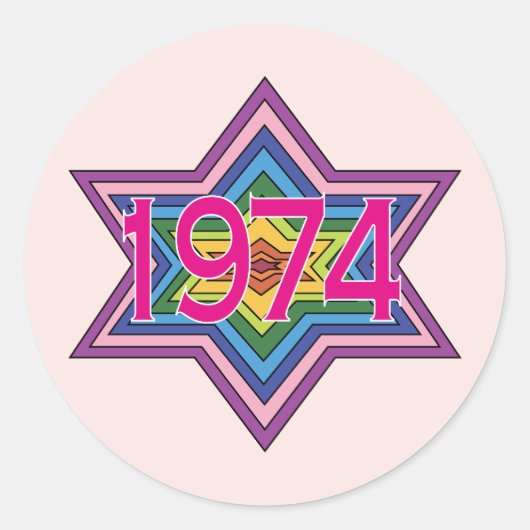 1974 RONDE STICKER (Voorkant)