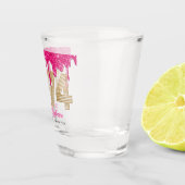 1974 Roze Glitter Drip 50e verjaardag Shot Glass Shot Glas (Rechts)