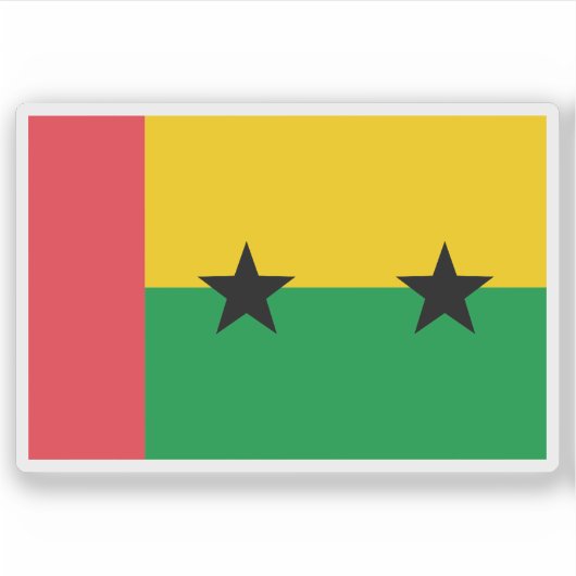 1974 Sao Tomé en Principe vlag voorstel #2 Sticker (Voorkant)