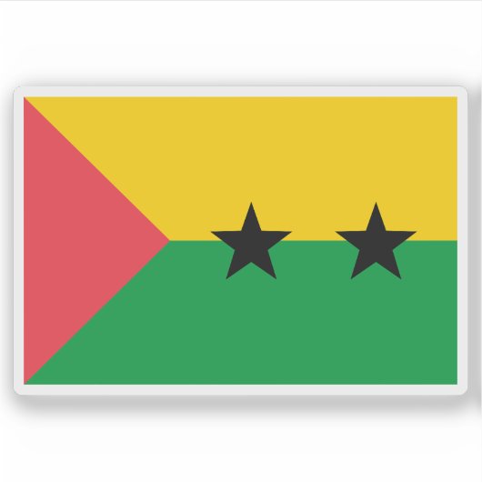 1974 Sao Tomé en Principe vlag voorstel #3 Sticker (Voorkant)