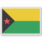 1974 Sao Tomé en Principe vlag voorstel #4 Sticker (Voorkant)
