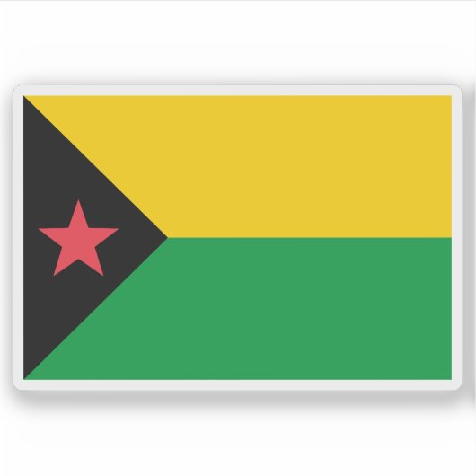 1974 Sao Tomé en Principe vlag voorstel #4 Sticker (Voorkant)