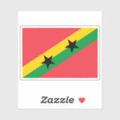 1974 Sao Tomé en Principe vlag voorstel #6 Sticker (Vel)
