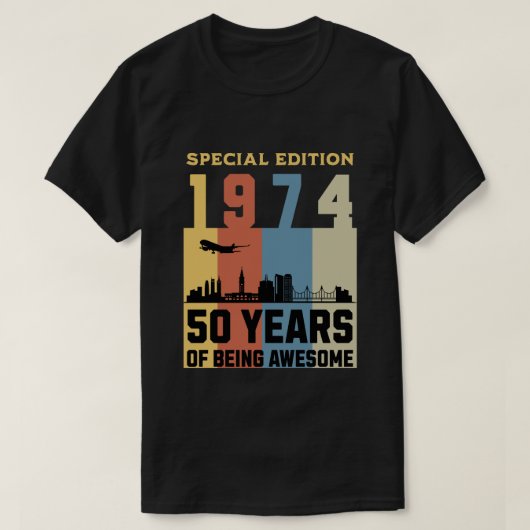 1974 Special Edition 50 Jaar Wordt Iets Geweldigs T-shirt (Design voorkant)