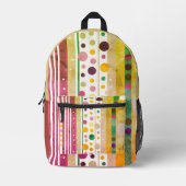 1974 Strepen Stippen Bedrukte Rugzak (Voorkant)