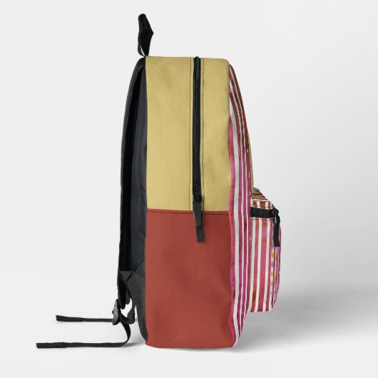 1974 Strepen Stippen Bedrukte Rugzak (Links)