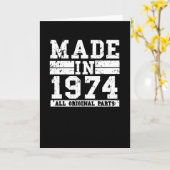 1974 Verjaardag  Gezegde Kaart (Gele Bloem)