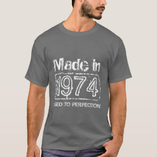1974 Verouderd tot perfectie T-shirt voor verjaard