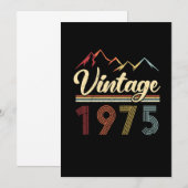  1975 46e geboortedag Retro 46 jaar oud Kaart (Voorkant / Achterkant)