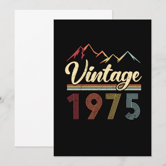  1975 46e geboortedag Retro 46 jaar oud Kaart (Voorkant / Achterkant)