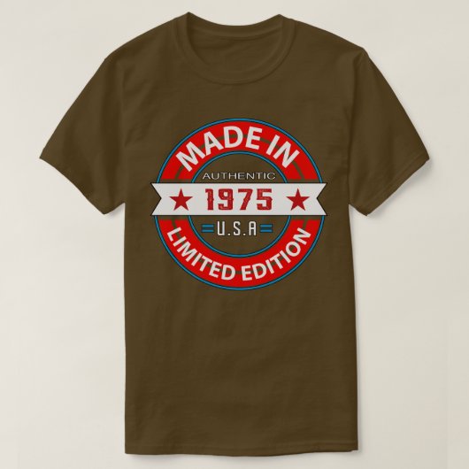 1975 48 Jaar T-shirt (Design voorkant)