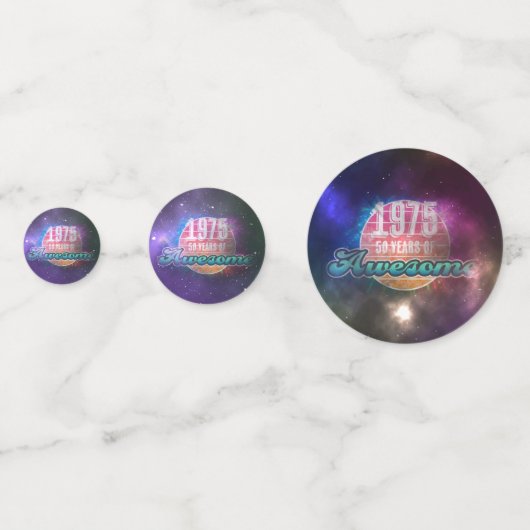 1975 - 50 jaar Geweldige "Grunge" look Confetti (Achterkanten)