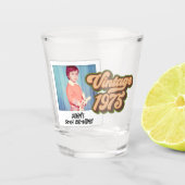  1975 50ste verjaardag foto shot glas (Voorkant)