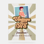  1975 50ste verjaardag Foto Welkom Acryl Bord (Voorkant)