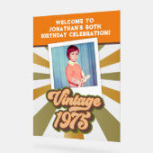  1975 50ste verjaardag Foto Welkom Acryl Bord (Hoek)