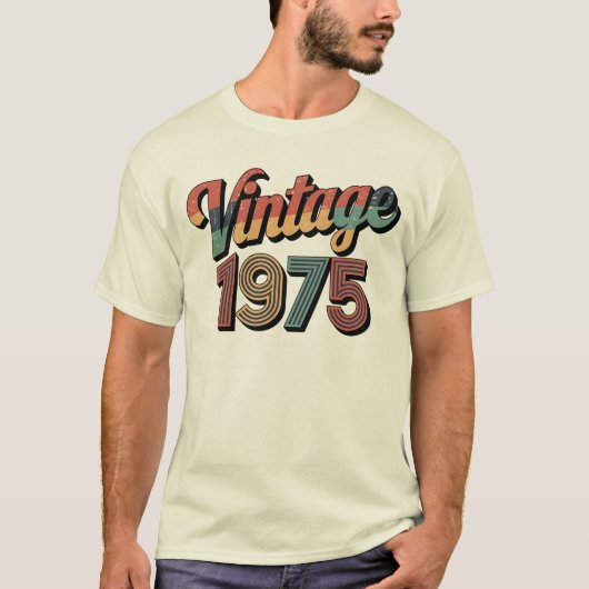 1975 50ste verjaardag geschenken 50 jaar oud t-shirt (Voorkant)