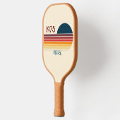 1975 50ste verjaardag Retro Stripe Custom Photo Pickleball Paddle (Links)