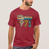  1975 Cassettebandje Retro 70s T-shirt (Voorkant)