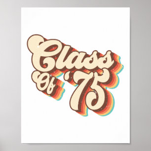 1975 CL reünie retro CL van 75 middelbare school a Poster