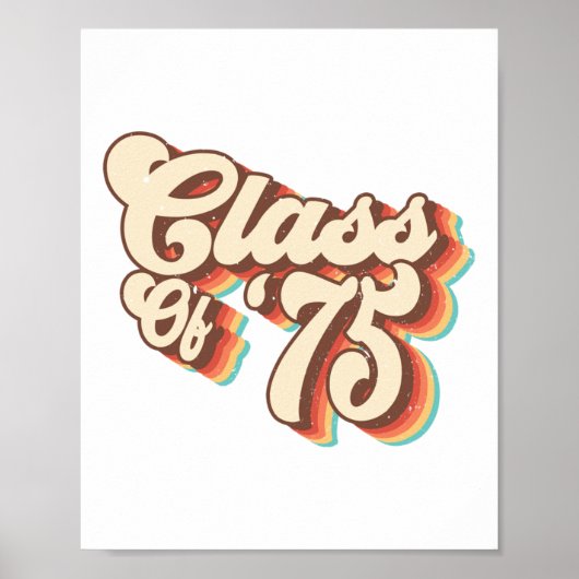 1975 CL reünie retro CL van 75 middelbare school a Poster (Voorkant)