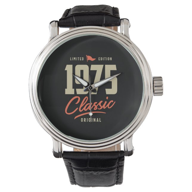 1975 Classic Birthday Gift Horloge (Voorkant)