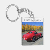 1975 Corvette dubbelzijdig Sleutelhanger (Voorkant Links)